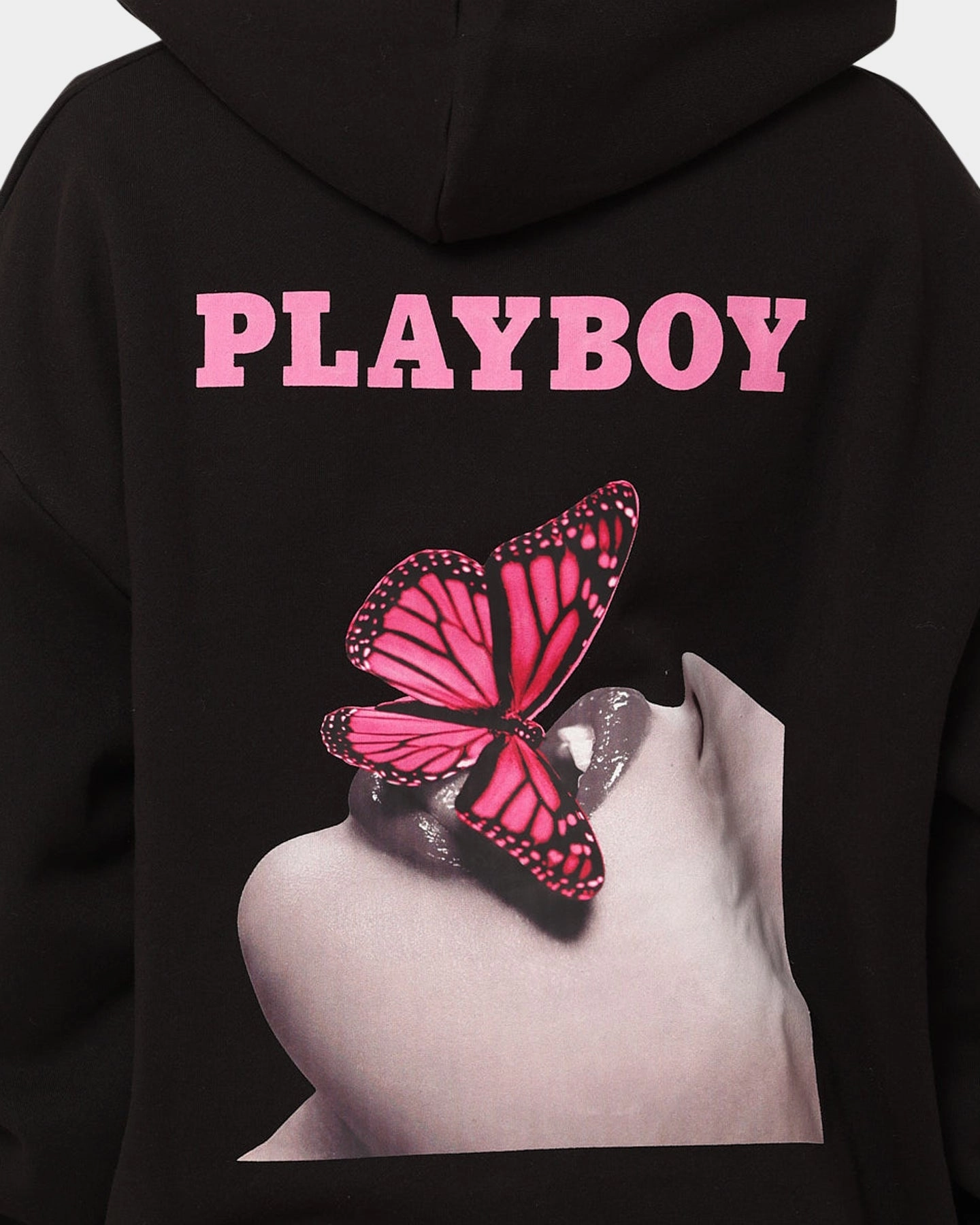 Playboy November '13 Monotone Hoodie Black Magenta Simple Layer